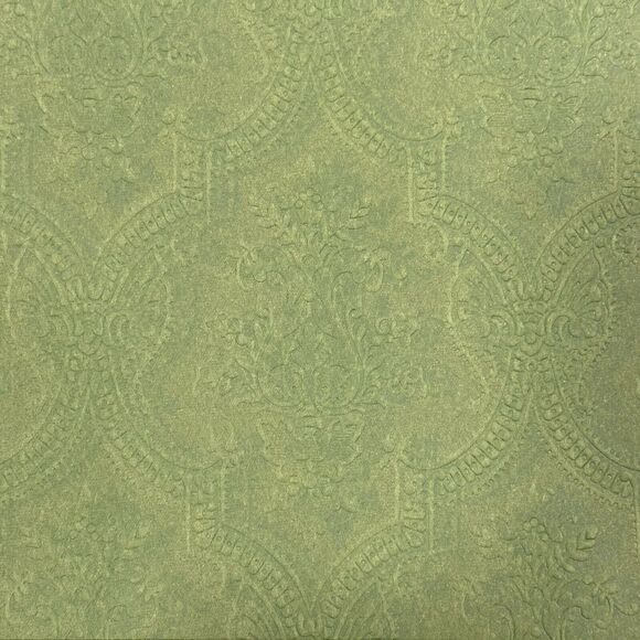 GUCCI Authentic Paper Shopping Gift Bag Tote Green Damask Print Embossed 23x17x8 - Picture 3 of 6